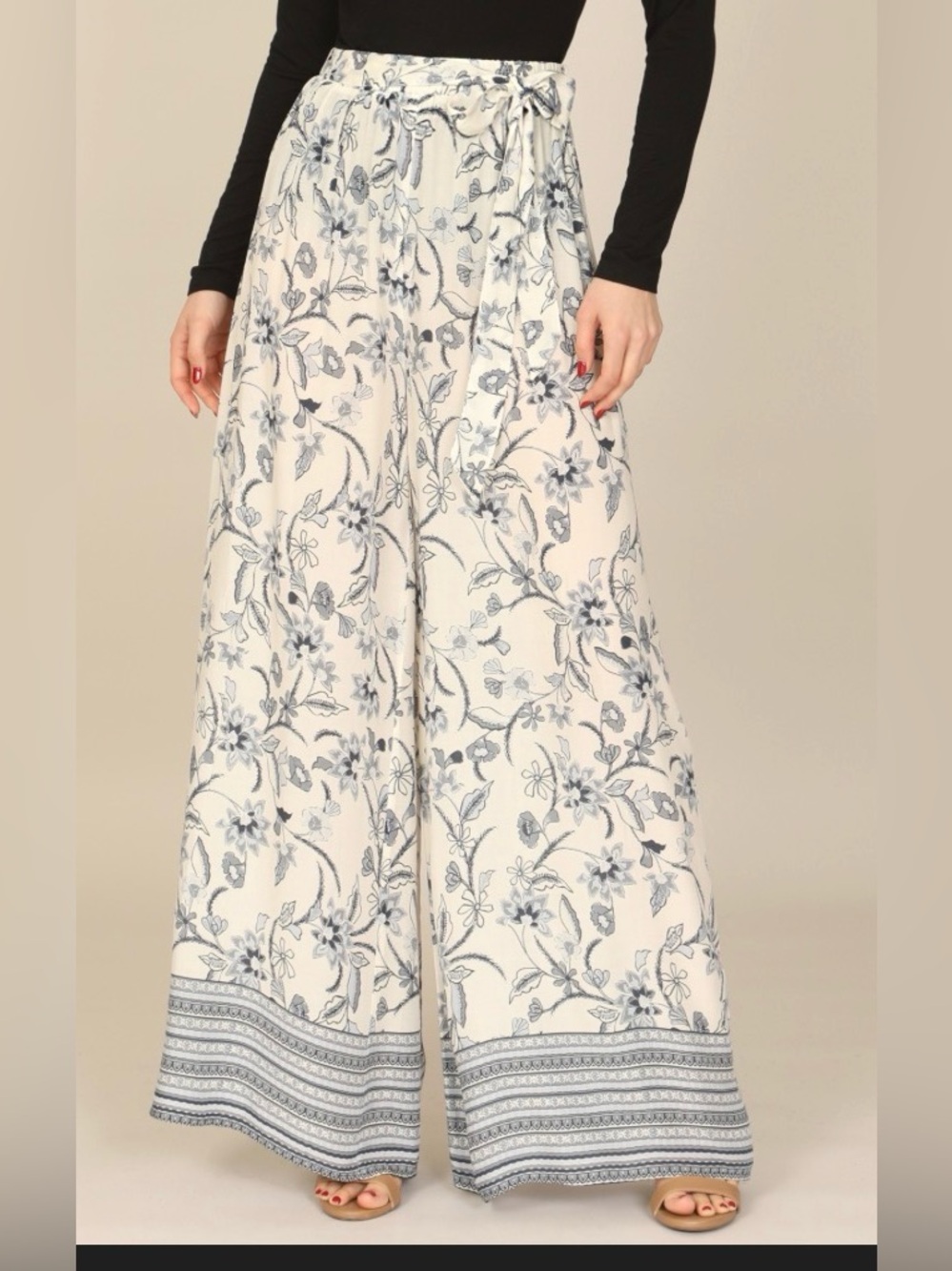 Floral Wide Leg Boho Pants